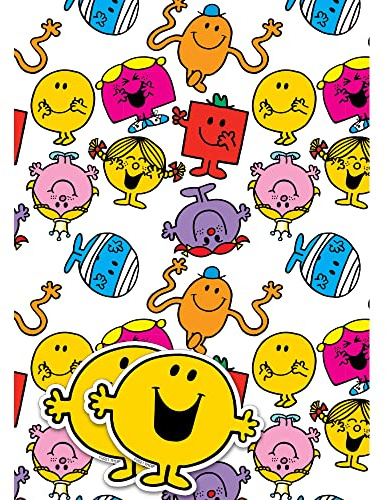 Mr Men & Little Miss Geschenkpapier, 8 Blatt, 8 Etiketten, Größe 70 x 50 cm, offizielles Produkt, verantwortungsvoll bezogen