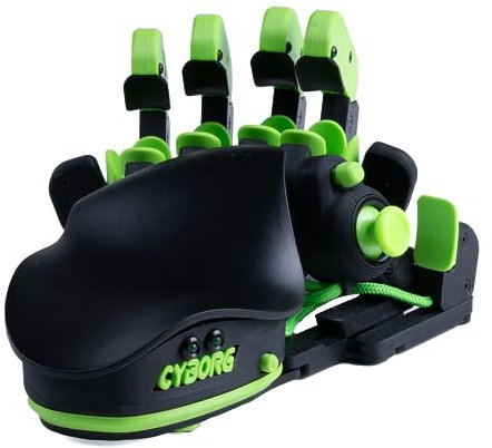 AZERON Tastiera da gioco Cyborg – Tastiera da gioco programmabile con una sola mano per giochi su PC – con levetta analogica e 29 tasti programmabili – Per destrimani (Verde)