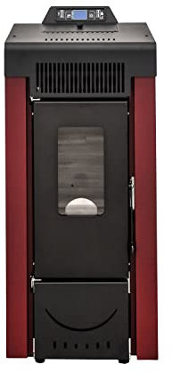 STUFE A PELLET ITALIA Niagara 9 KW WiFi - Pelletöfen Effizienz 91% Heizt 80m² Autonomie 21 Std Programmierbar WiFi-Steuerung 5 Geschwindigkeiten und Kräfte 24 Monate Garantie Rot