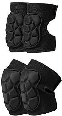 Men Knee Pads Elbow Pads Protective Gear Set Anti Slip Thick Sponge Elbow Knee Shin Guards for Bike, M