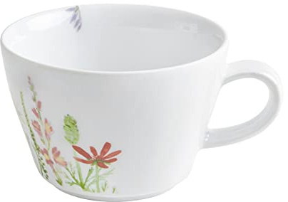 KAHLA Five Senses Wildblume Cappuccino-Obertasse 0,25 l | Cappuccinotasse aus Porzellan rot/gelb