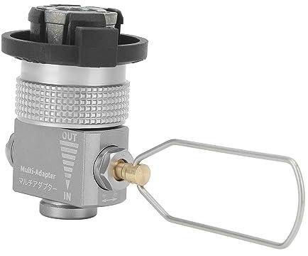Alomejor Tragbarer Gassparer, Leichter Gaskanister-Nachfülladapter mit Verstellbarem Steuerventil und Druckentlastungsknopf