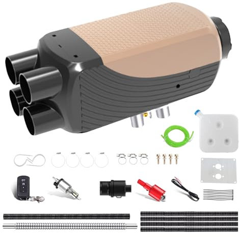 TRAGLO Calentador Auxiliar diésel, Calefactor gasoil, Calentador de Aire diésel de 12 V, Calentador Auxiliar de Aire de 5KW con Interruptor LCD para Coche, RV, Barco, camión, autobús 24V