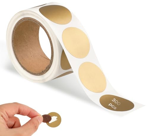 300 Stück Rubbelaufkleber 2,5 cm Rubbelsticker Gold, Rubbel Aufkleber, Runde Rubbellose Selber Rubbel Etiketten, Rubbellose Selber Machen Scratch Sticker