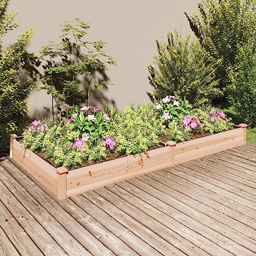 WHOPBXGAD blumentopf,blumentopf Gross,blumentöpfe,Hochbeet mit Einsatz 240x120x25 cm Massivholz Tannepflanzkübel groß außen,blumentopf hoch,pflanzkübel,