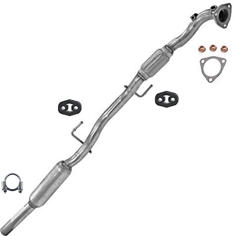 BESTPRICE ATP 1x Abgasrohr Hosenrohrmit Anbaumaterial, 1x Bügelschelle | Kompatibel mit: SEAT CORDOBA, IBIZA III, IBIZA IV, IBIZA IV SC, IBIZA IV ST, SKODA FABIA I, FABIA I Combi, FABIA I Stufenheck