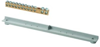 Kit di equipaggiamento per centralini serie 600/610 a 24 moduli, 1 supporto, 2 morsettiere a 12 fori - Elettrocanali EC6024EQ
