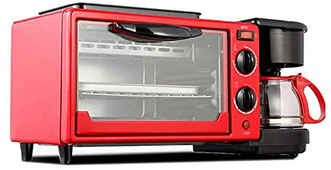 TEmkin Máquina de sándwich de gofres de Pan Máquina de Desayuno 3 en 1, Máquina de Desayuno de Pan, Máquina de Desayuno casera multifunción, Cafetera, Sartén, Horno Máquina para Hornear Pan