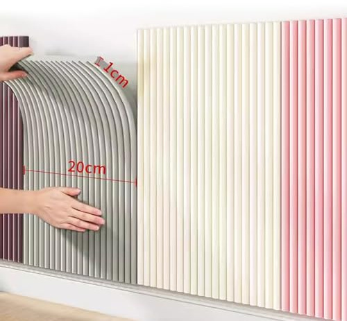 Koncey Pannello Imbottito, Cuscino da Parete Pannelli Murali Decorativi Parete per Testiera Letto Imbottita 200cm, Autoadesiva, Spugna Sddensata 10mm (Colore : Gray, Size : 60cmx200cm)
