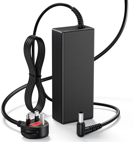 19V Power Supply for Samsung TV Monitor, Power Cable | for LG 19-32in monitors, UN32J4000/J5205, BN44-00835A; 6.5x4.4mm tip, 2A-4.7A, 1.5m UK lead, not 14V