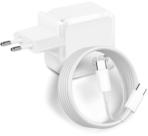 65W Rapide Chargeur -USB C Alimentation Adaptateur Compatible avec Mac Book 13 14 15 16 inch, Air 2018 2019 2020 13 inch, New iPad Pro 12.9/11 inch,Thinkpad,Mural Secteur Adaptateur