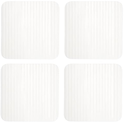 Nynkyon 4 PCS Anti-slip Rug Gripper, Square Washable Rug Tape from Rug to Carpet, Vacuum Tech Carpet Stickers for Laminate Floor, Hard Wooden Floor and Tile Floor, 10 x 10 cm