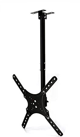 Supporto TV da soffitto con inclinazione e regolazione dell'altezza per TV a schermo piatto e curvo da 26 55 pollici