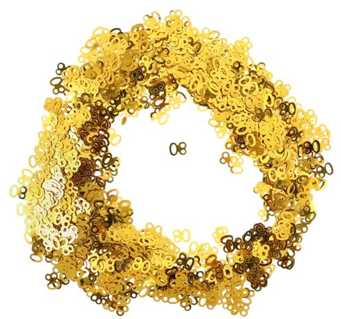 TINEASUR 1200 Pezzi 80 coriandoli anniversario numero decorazioni 80 tavoli sparsi svelare compleanno centrotavola fakku Decorazione festa coriandoli di festa coriandoli decorativi Golden