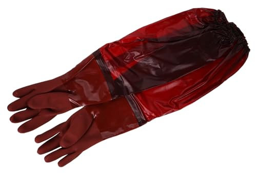 BESTYASH Extra Lange Gummihandschuhe Mit Manschette Schnittfest Lang Mit Fleecefutter Für Gartenarbeit Spülhandschuhe Waschbar Kältebeständig Schutz Bei Reinigungs Outdoor-tätigkeiten