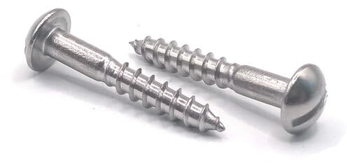 Holzschrauben Halbrundkopf mit Schlitz DIN 96 - Edelstahl V2A A2 (Ø 5 mm x 40, 50 Stück)