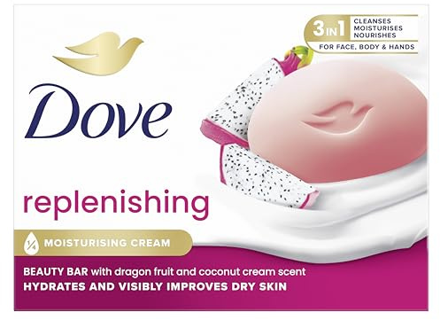 Dove jabón en pastilla Dragon Fruit para cara, cuerpo y manos, 90 g