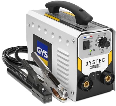 GYS, GYSTEC 200 LA, Poste à Souder à l'Électrode Enrobée 200A Monophasé 230V (MMA), TIG DC Lift, Arc Force, Antisticking, Hot Start, Avec Valise, Porte-électrode, Câble de Masse