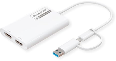 ROLINE Multi-DisplayLink Adapter USB Typ A+C - 2X HDMI, Multi-Stream 4K