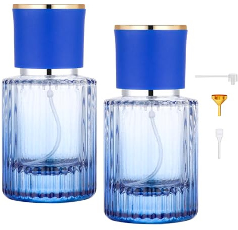 Segus Perfume Atomiser, 2Pcs 30ml Spray Bottle, Refillable Perfume Decanter, Portable and Leakproof, Glass Aftershave Atomiser for Daily and Business Trips
