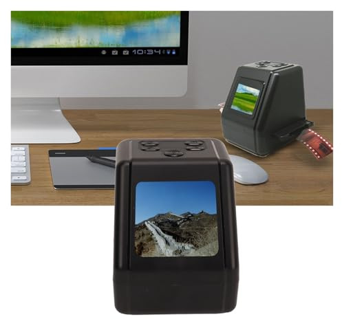 Escáner de película con Pantalla de 2 Pulgadas, escáner de Diapositivas, Convierte Diapositivas de 135, 126 y 110 mm a Negativos fotográficos Digitales JPG de 22 MP