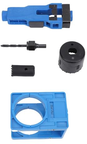 FTVOGUE Kit d'installation de Serrure de Porte, Outil en Acier Inoxydable ABS pour un Marquage et un Burinage Précis, Convient aux Portes de 1-3/8 Pouces à 1-3/4 Pouces et aux Cadres de 2-3/8 à 2-3/4