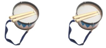Lot de 2 caisses claires pour enfants - Instruments de percussion pour scène, performance scolaire, maison, bleu