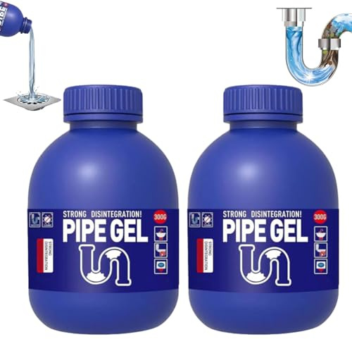 Pulitore for tubi di scarico, Apriscarico professionale for lavello da cucina, Pulitore for scarichi for tubi Bobo, Potente sbloccante, Compatibile con tutti i tubi(2PC)