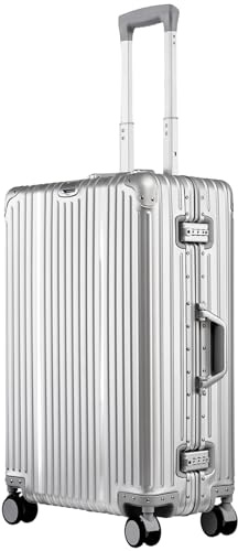 i INDIVITEM'S Aluminium Koffer M Groß Kleinkoffer Hartschalenkoffer Handgepäck Reisekoffer Kabinengepäck Koffer&Trolleys Silber