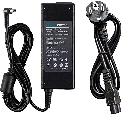 DTK® Ladegerät 24V 4A 96W AC Netzteil für LCD TFT Monitore, TVs, DVDTVs und andere Geräte Stecker: 5,5 x 2,5mm Ladegeräte Netzteile für Computer Netz Batterie Stromversorgung