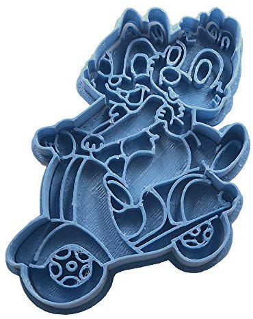 Cuticuter Chip y Chop Moto Cortador de Galletas, azul