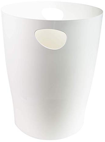 Exacompta ECOBIN 45313D - Cestino per la spazzatura con manici, 15 litri, elegante e robusto, colore: Bianco