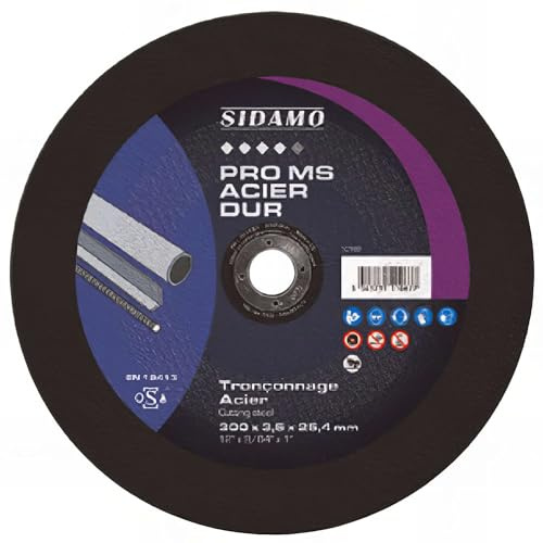 Disque à tronçonner PRO MS ACIER DUR D. 300 x 3,5 x Al. 25,4 mm - Acier, métaux ferreux - 10111067 - Sidamo