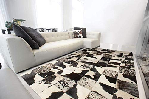 Vip Leather NEU KUHFELL Patchwork Teppich Cod Mart CMB1000 (180 x 240 cm)