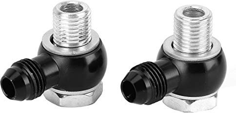 Connecteur de refroidisseur d'huile, raccords banjo de refroidisseur d'huile Connecteur de refroidisseur d'huile de transmission Raccords banjo à 90 degrés 6AN x 1 / 4NPSM pour refroidisseur(B)