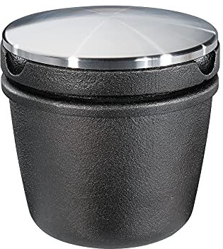 Zassenhaus Gewürzreibe | Mörser Gusseisen | mit praktischem Vorratsfach | Deckel aus Edelstahl