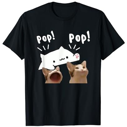 Niedliche Bongo-Katze spielt Pop-Katzen-Meme T-Shirt