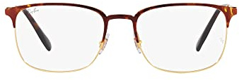 Ray-Ban Unisex Brillenrahmen für verschreibungspflichtige Brillen, Havanna auf Gold/Demo-Linse, 54 mm