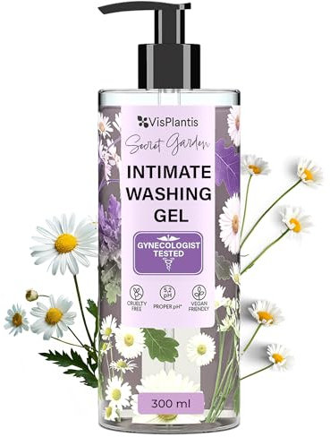Vis Plantis Intim Waschlotion Damen - Ph Neutral Hygiene Gel, Intimwaschlotion Frauen - 300 ML Intimpflege Damen Gegen Geruch, Reizungen & Rötungen Mit Eichenrinde & Kamille - Intimbereich Pflege