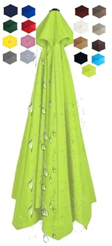 Fundas de Repuesto para Sombrilla de 2/2.3/2.5/2.7/3 Metros y 6/8 Brazos, Cubierta de Repuesto para Sombrilla, Solo Toldo para Sombrilla Terraza Exterior, Parasol Jardin Tela de Repuesto(@10,8 ribs/3.