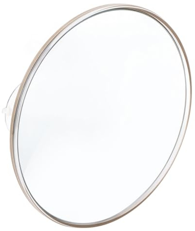 Goshyda Specchio per Trucco Ingranditore 30X, Specchio Ingrandito Rotondo 6 Pollici con 3 Ventose, per Trucco, Pinzette, Specchio per Trucco Viaggio (Gold)