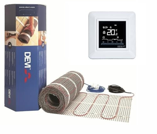 DEVI DEVImat DSVF150 Dünnbett Fußbodenheizung SET mit Devireg Opti (10m2)