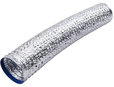Artibetter 3m Kitchen Exhaust Pipe Aluminum Foil Air Duct Flexible Vent Hose Flame Retardant HVAC System