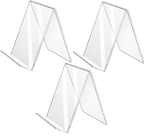 NAMOARLY 3stücke Transparenter Acryl-bücherständer Ausstellungsständer Tisch-dokumentenhalter Durchsichtige Bücherstaffelei Aktenregal Aus Acryl Für Schreibtisch Büro Home Office
