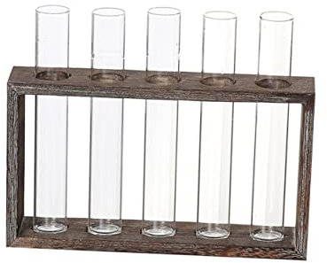 BESPORTBLE Glasröhrenvase Für Blumen Transparente Reagenzglasvase Hydrokultur-glasröhre Einfache Dekoration Rutschfester Boden Retro-Design Für Innengarten