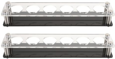 TOPPERFUN Soporte De Vaso De AcríLico 2 Piezas Organizador Y Bandeja De Servicio Para Bar Fiesta ReunióN Familiar Estante Para Vasos De Cerveza Y Licor 11.81X2.36X1.57 Pulgadas