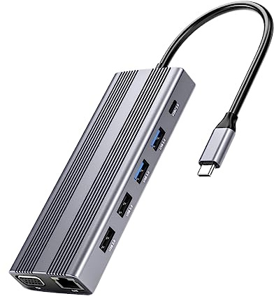NUOBESTY Hub Tipo C Adaptador Concentrador USB Expansor Múltiple para Computadora Portátil de Oficina