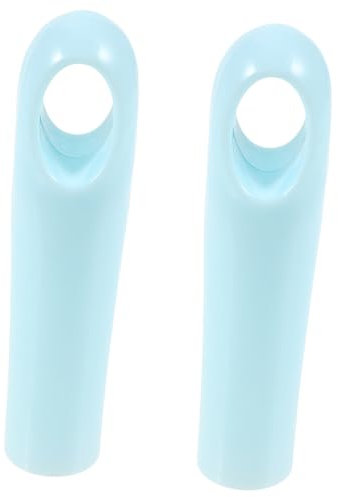 BAZEITFLOW 2pcs Broom Handle Replacement Grips Plastic Broom Grip Mop Handle Replacement Accessories 19mm Diameter Lake Blue for Indoor Floor Cleaning