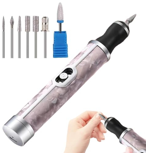 Electric Nail File - Toenail Sander for Thick Nails - Cordless 4 Speeds Professional Nail Removing Acrylic Tools for Edge Shaping Polishing Grinding Nursing Peeling