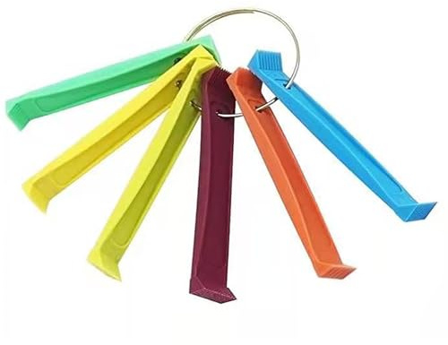 Peigne D'ailerons - Matériau PP Durable Léger, 6 Tailles À Code Couleur, Peigne De Nettoyage Du Condenseur | Listin Des Ailettes Du Climatiseur Avec Porte-clés Pratiques Pour L'entretien Di CVC